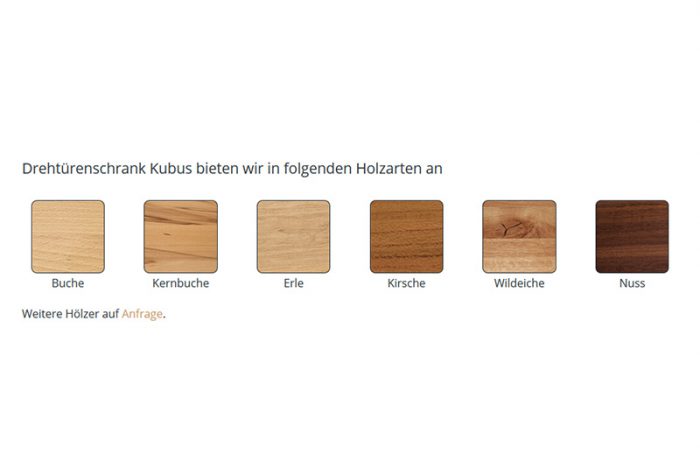 Drehtürenschrank Kubus von Holzschmiede – Bild 2