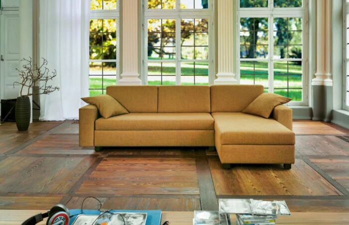 Schlafsofa Minnie mit Récamiere von Franz Fertig