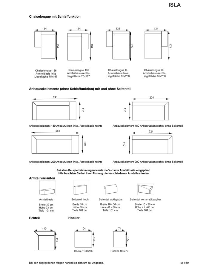 Schlafsofa Isla mit  Chaiselongue von Signet – Bild 10