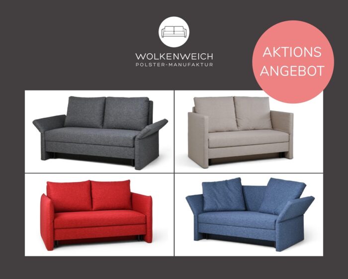 % Aktionsangebot Schlafsofa Cala, Cassino oder Cento von Wolkenweich