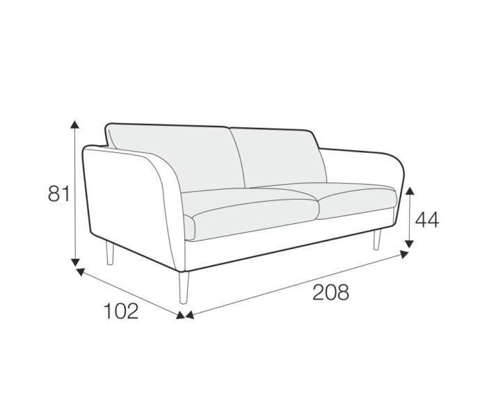 % Angebot Sofa Polly 3 sitzig von Sits / Sofort lieferbar – Bild 5